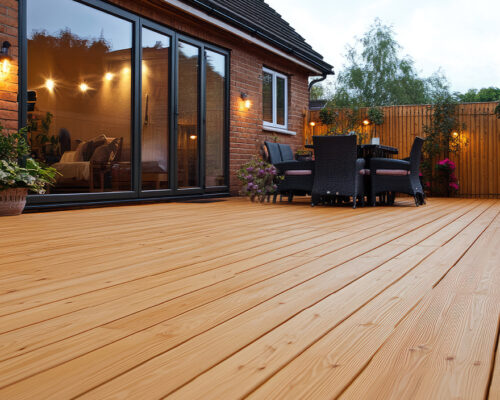 New deck with composite decking