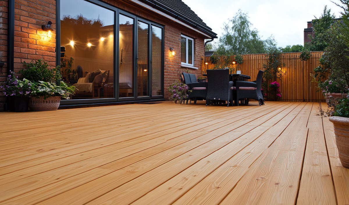 New deck with composite decking