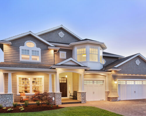 Newly built modern traditional residential home