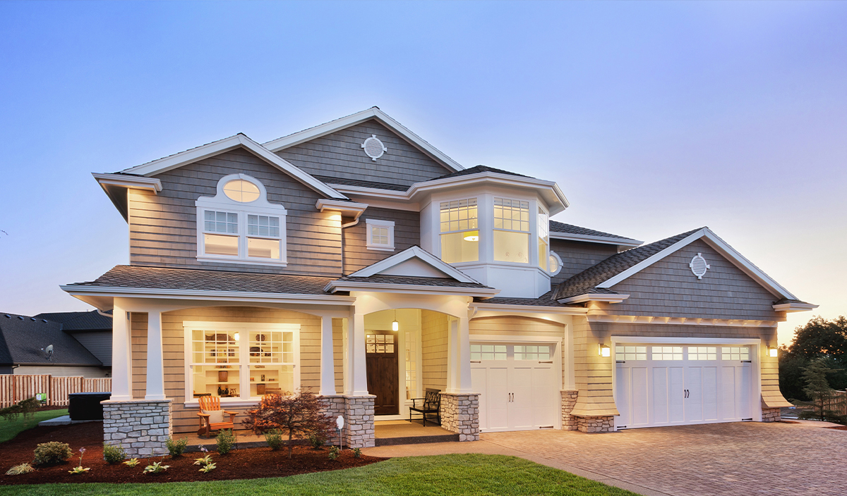 Newly built modern traditional residential home