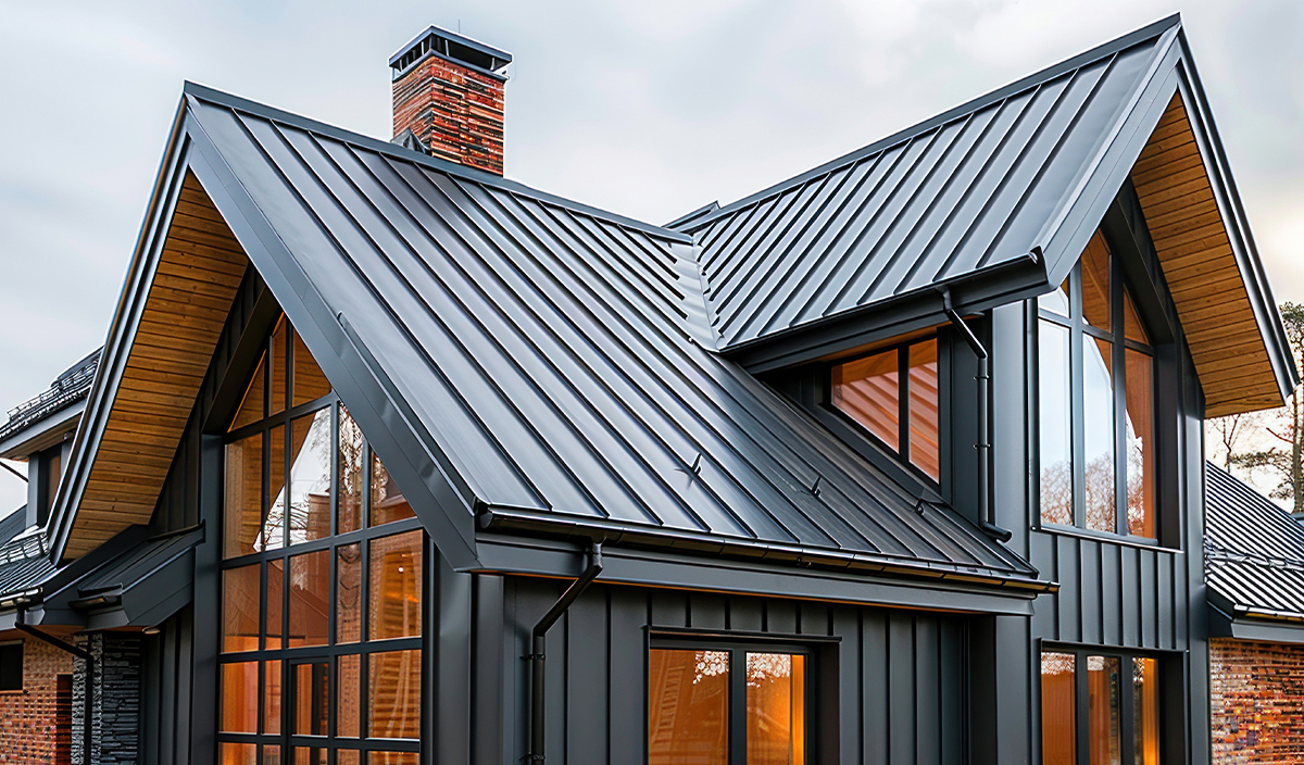 Residential Home with Metal Siding and Roofing