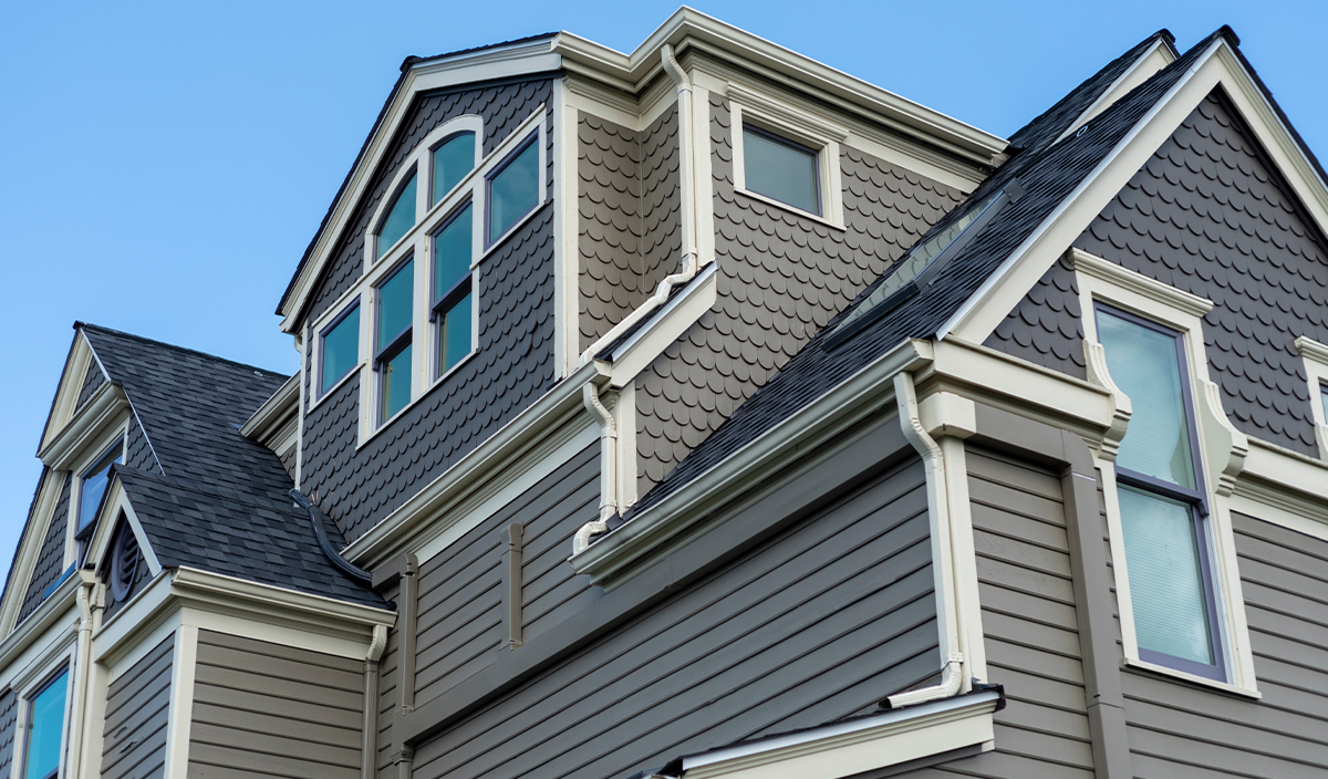 Exterior siding on residential home