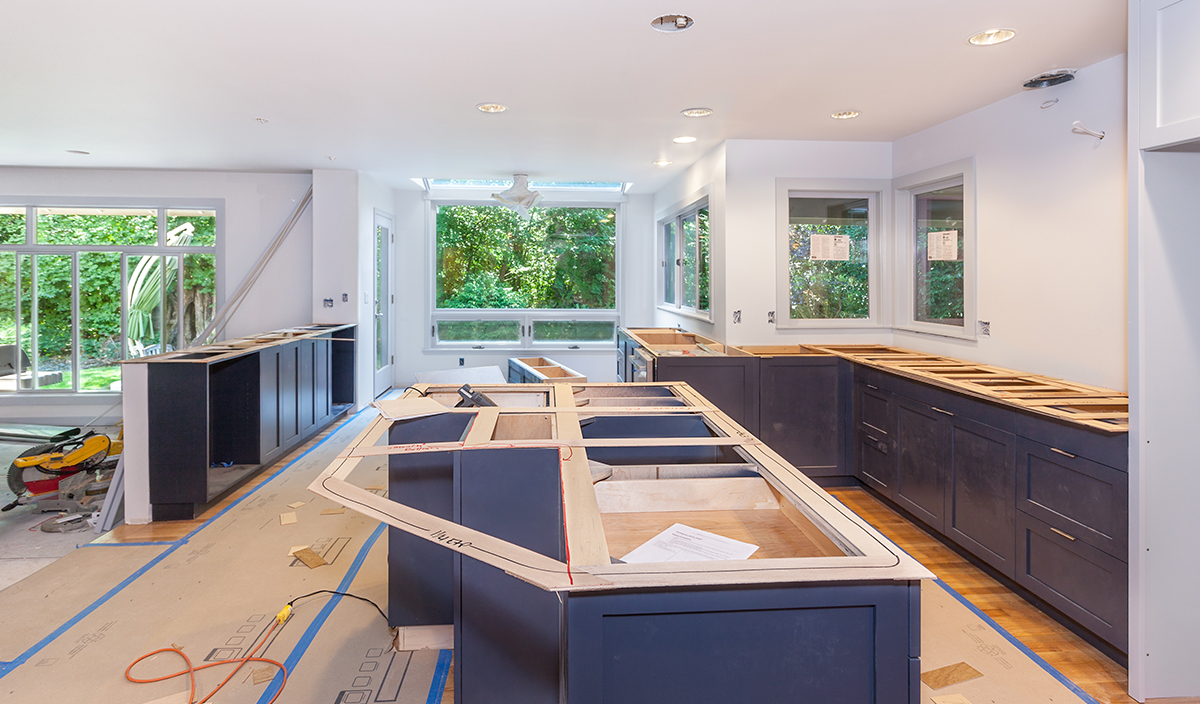 Residential Kitchen Remodeling underway